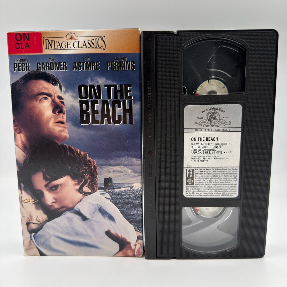 On the Beach VHS 1959 Gregory Peck Ava Gardner MGM Vintage Classics Black White